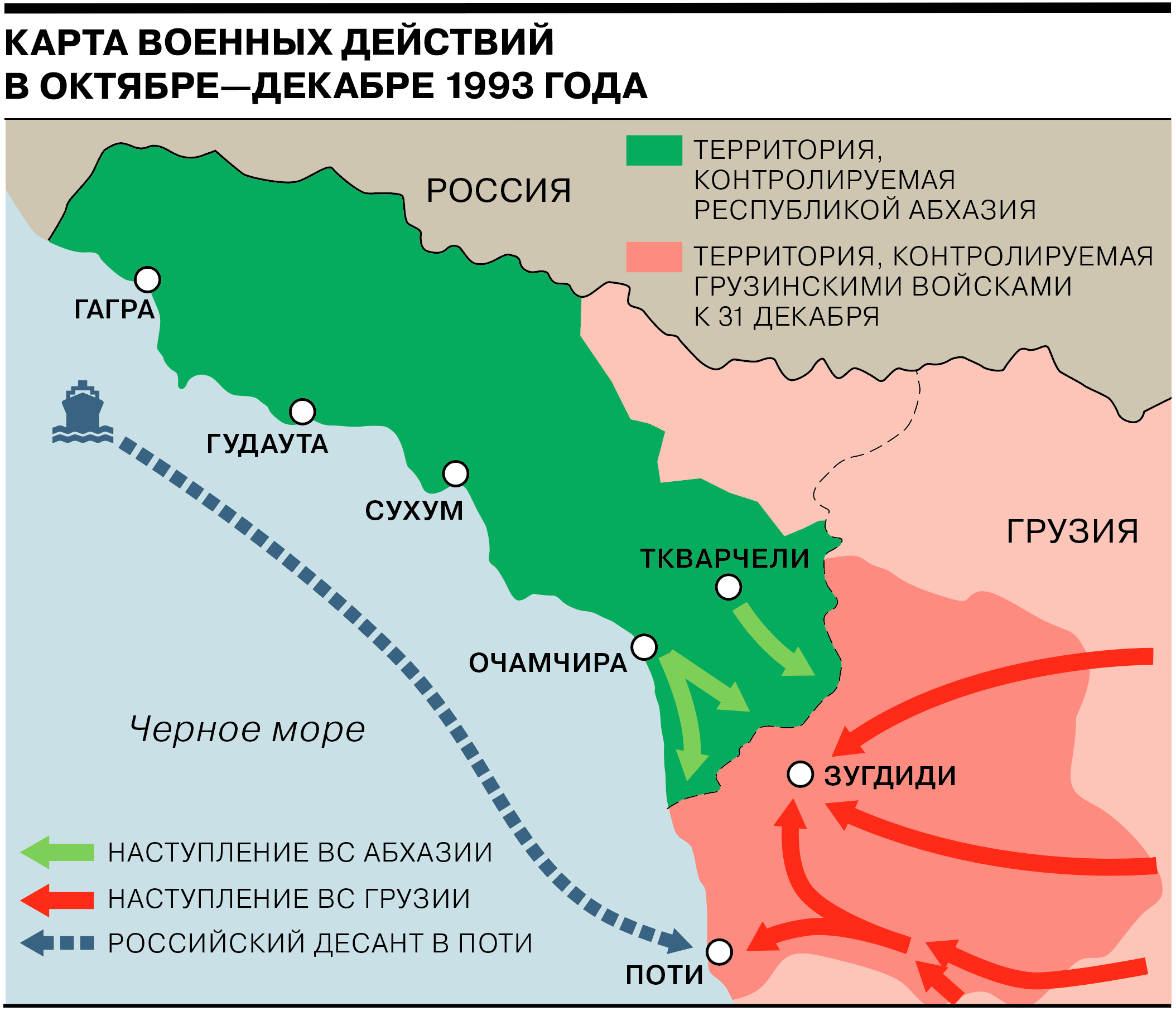 Грузино-абхазская война 1992-1993: причины и последствия