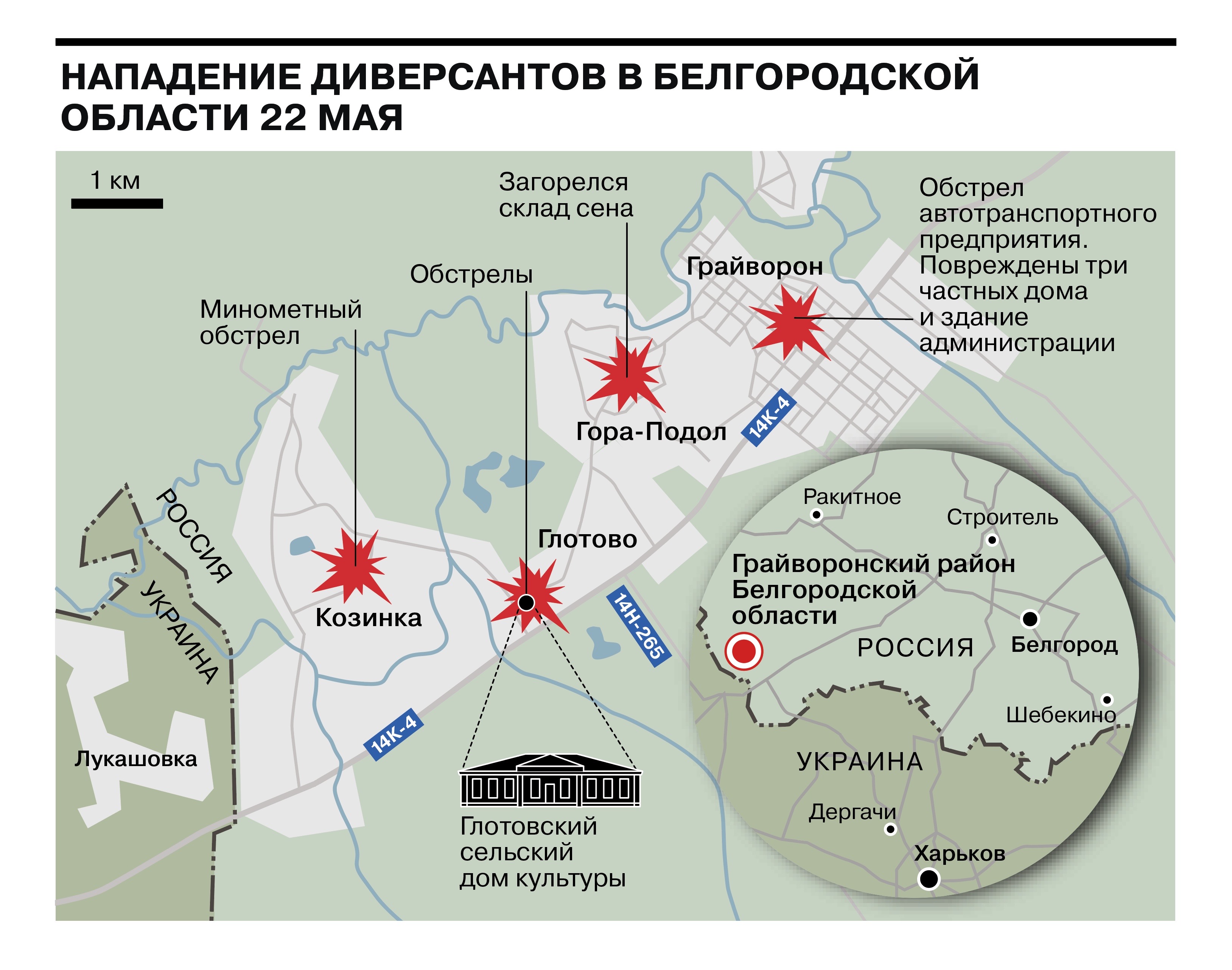 Проникновение диверсантов в Белгородскую область. Главное - Коммерсантъ