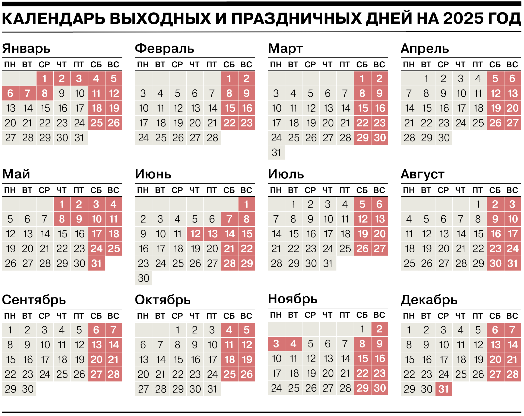 Дополнительный выходной выпадает на этой неделе