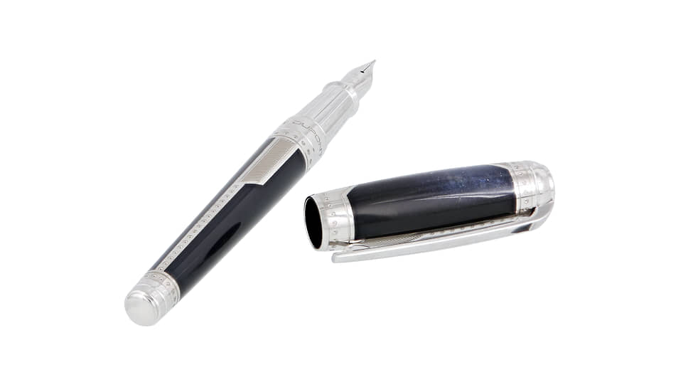 Перьевая ручка Space Odyssey Premium, S.T. Dupont, палладий, синий лак