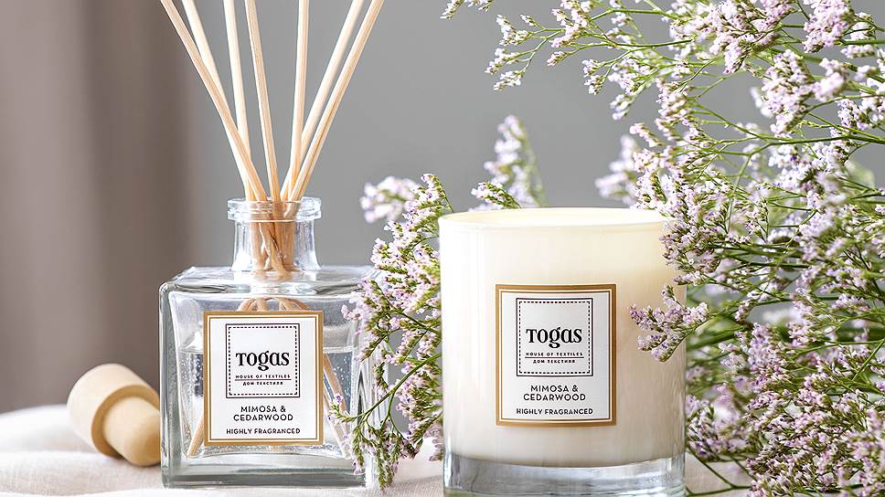 Диффузор и ароматическая свеча из линии Togas House of Textiles 
