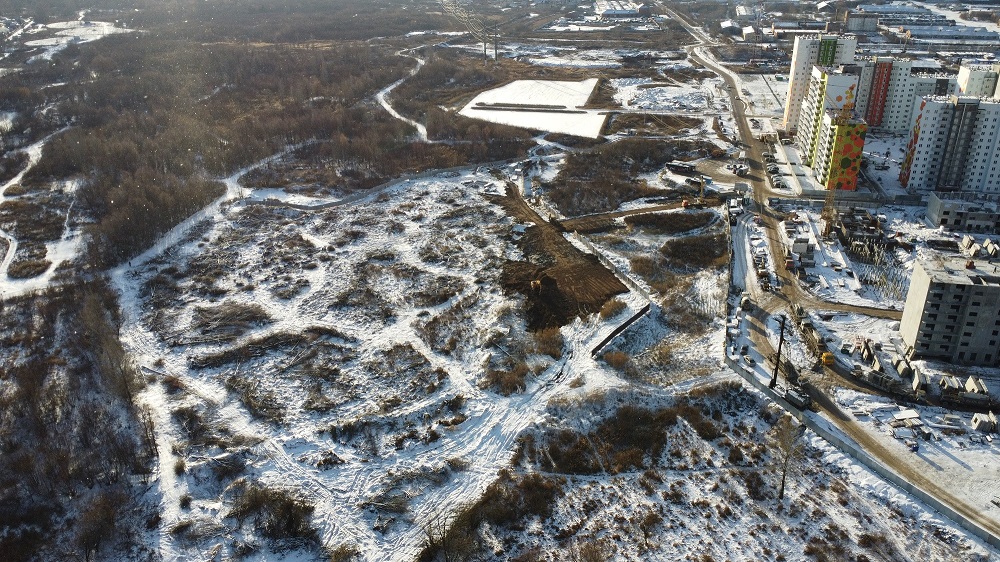 Стройплощадка новой школы в Кондратово