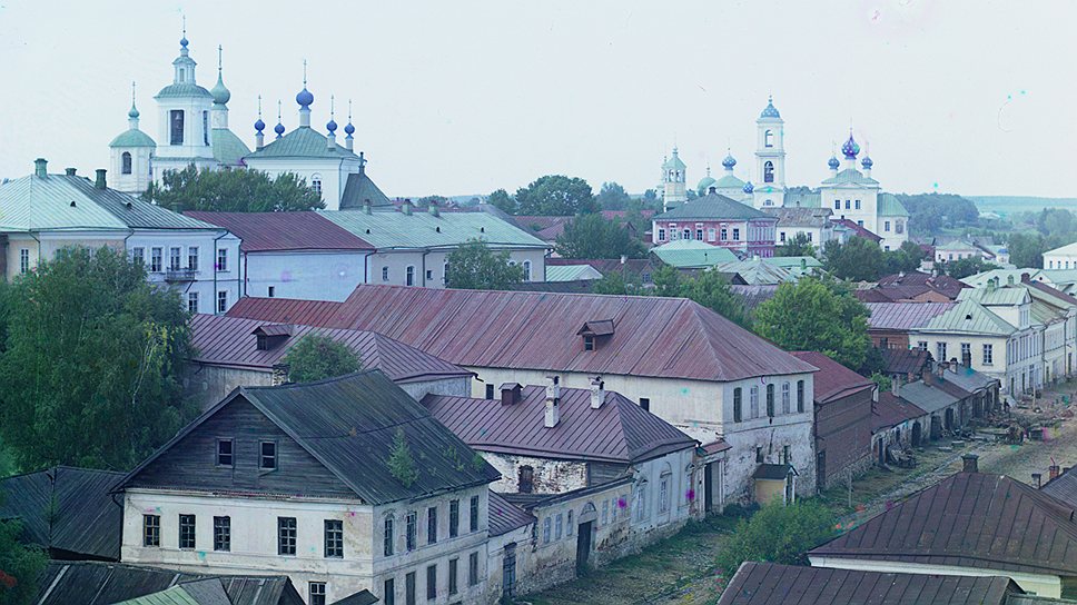 Вид с крепостного вала на Торжок, 1910 год 