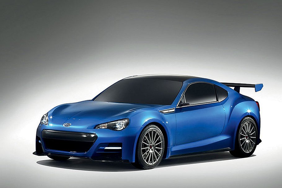 Subaru BRZ Concept STI был представлен еще до дебюта BRZ как своего рода тизер серийной модели. У машины было развитое оперение, 18-дюймовые колеса, углепластиковая крыша, но при этом глухие, непрозрачные стекла самого простого концепт-кара. 