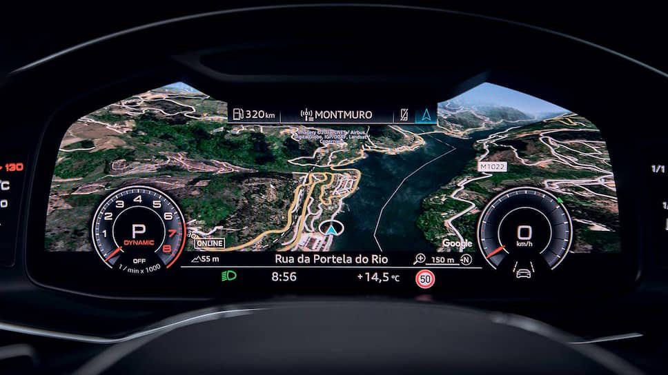 Virtual cockpit – полностью цифровая приборная панель с экраном диагональю 12,3 дюйма. Водитель настраивает изображение высокого разрешения Full HD 1920х720 пикселей с помощью мультифункционального рулевого колеса и может выбрать один из нескольких режимов отображения данных.
