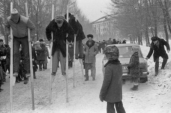 Владимир Воробьев. Масленица в шахтерском раи&amp;#774;оне  Новокузнецка.  10 марта 1984