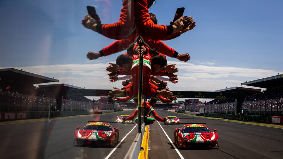 Ferrari 488 GTE на гонке в Ле-Мане