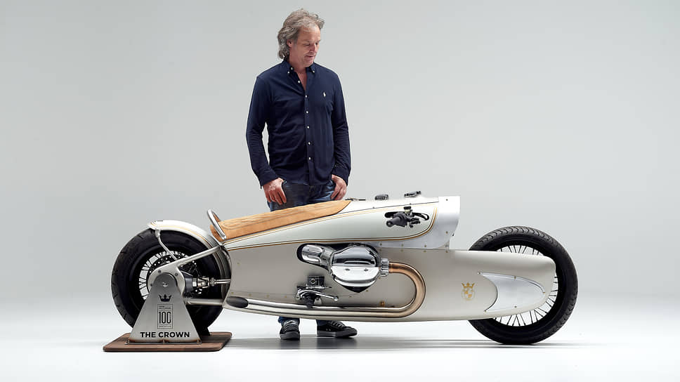 Кастомайзер Дирк Олеркинг из Kingston Custom и созданный им кастом R18 The Crown в честь 100-летия BMW Motorrad
