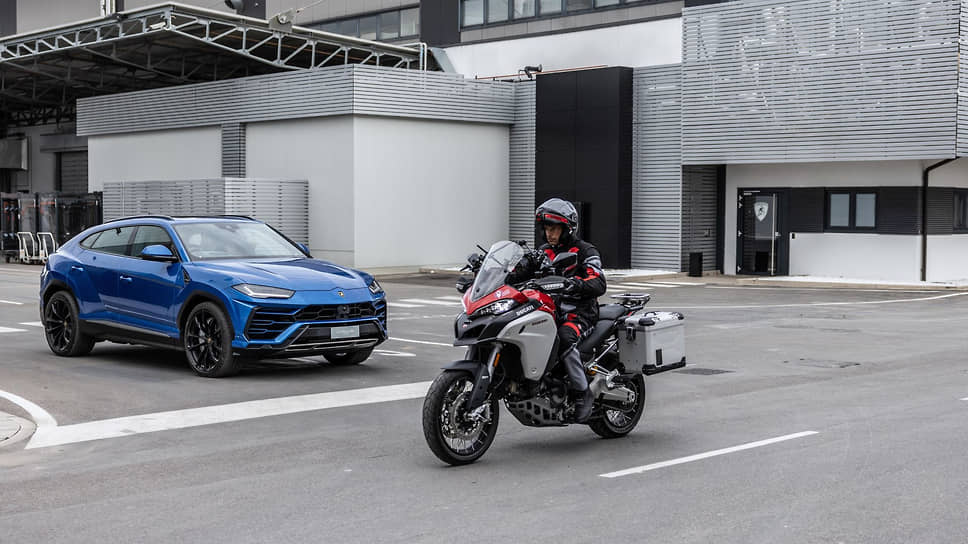 Lamborghini и Ducati представили прототип технологии «от автомобиля к мотоциклу», которая предупреждает водителей об опасности во время движения