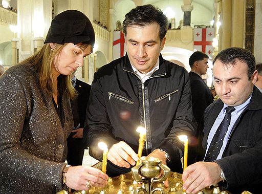 19.04.09 Православные христиане отметили праздник Воскресения Христова. Грузия