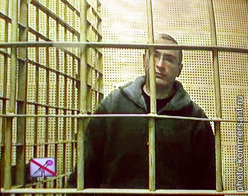 Михаил Ходорковский в здании Мосгорсуда, 15 января 2004 года