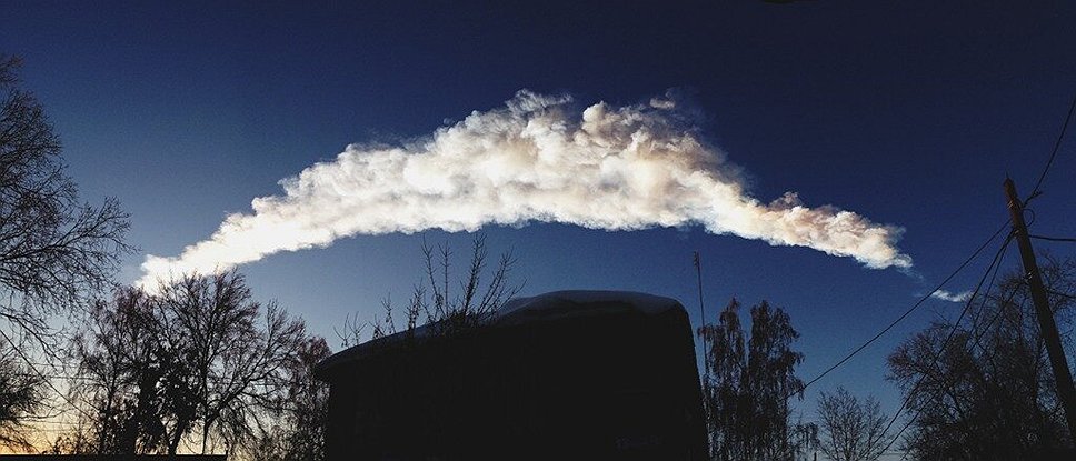 Метеоритный дождь над Уралом. Фото