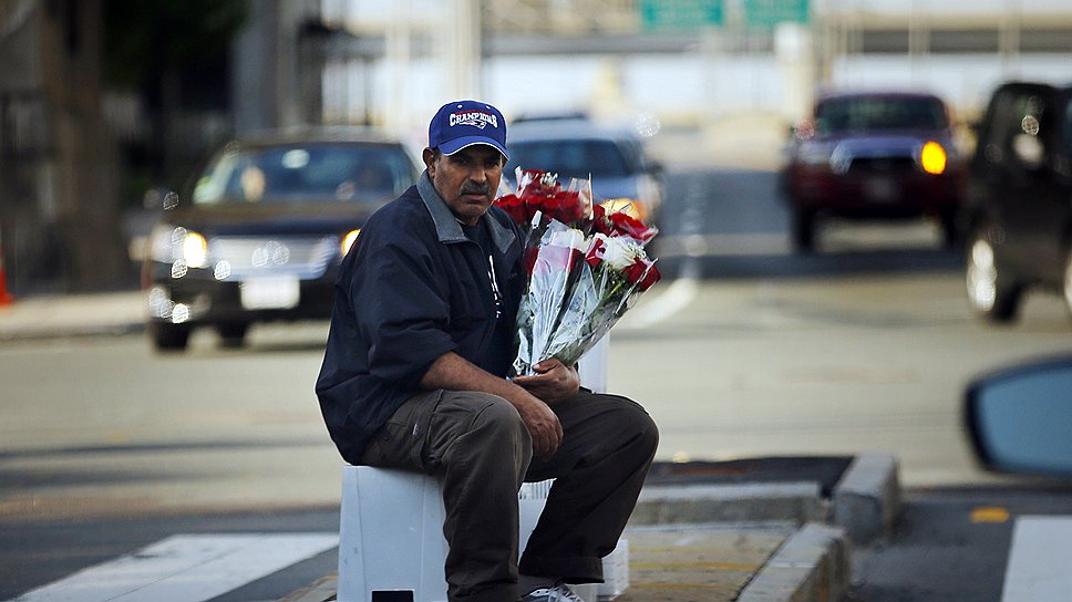Продавец цветов в День матери, штат Массачусетс 