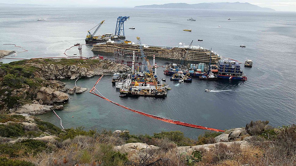 17 сентября. Завершена операция по приведению круизного лайнера Costa Concordia в вертикальное положение успешно завершена, ее стоимость составила порядка €600 млн

