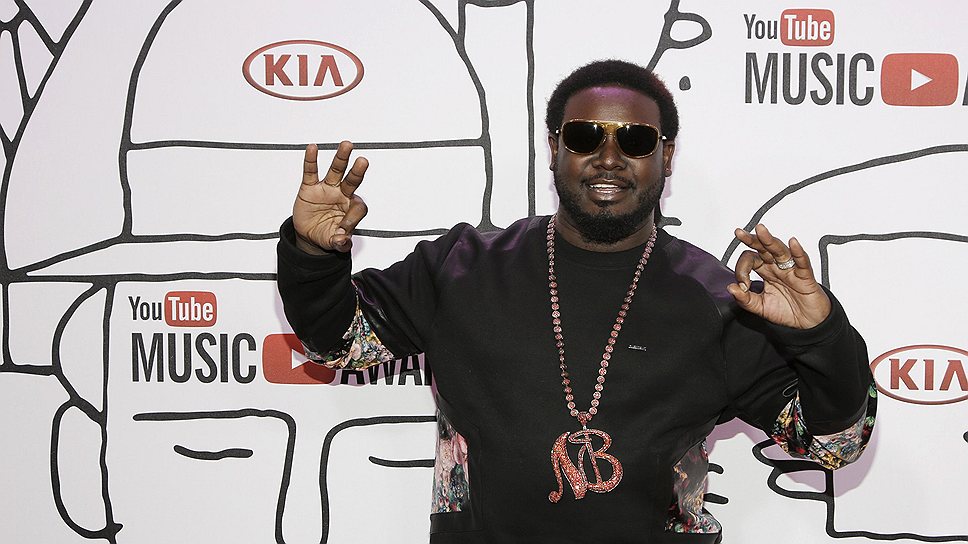 Рэпер T-Pain на вручении первой музыкальной премии YouTube Music Awards