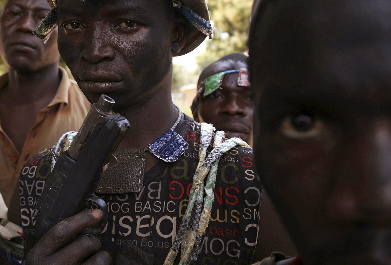 Бойцы народного ополчения в Бангуи, столице Центральноафриканской республики