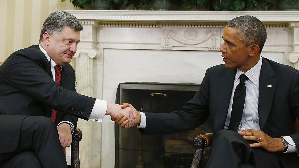 Прзиденты Украины и США Петр Порошенко и Барак Обама
