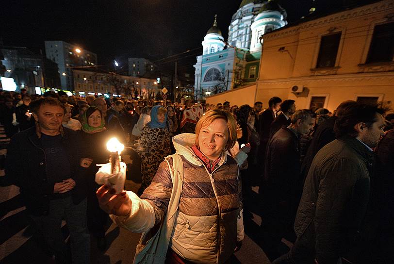 Пасхальная служба в Елоховском соборе