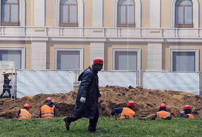 Москва, Россия. Реконструкция и благоустройство улиц Москвы в рамках программы «Моя улица»