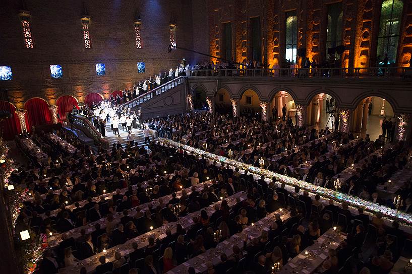 Церемония вручения Нобелевской премии-2016 в Стокгольме