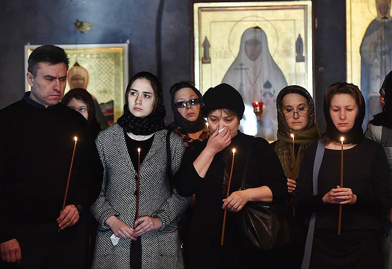 Заупокойная служба прошла в Новоспасском монастыре