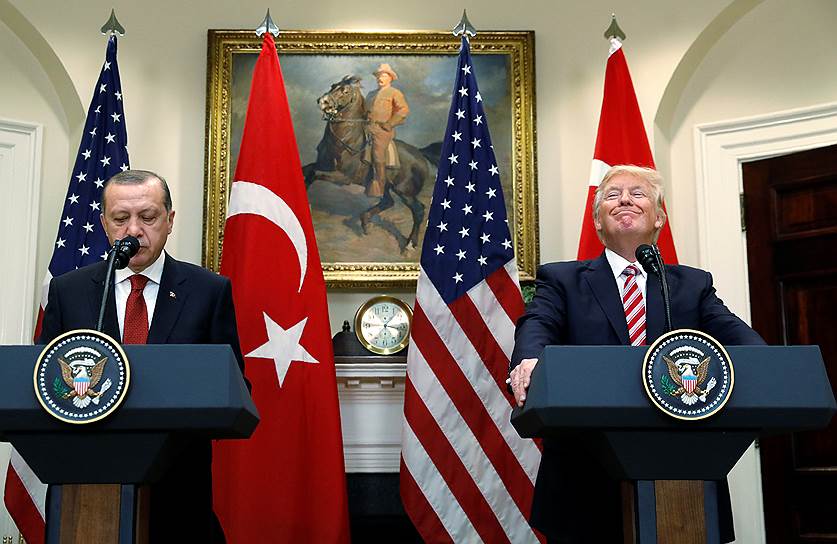 Президенты Турции Реджеп Тайип Эрдоган и президент США Дональд Трамп
