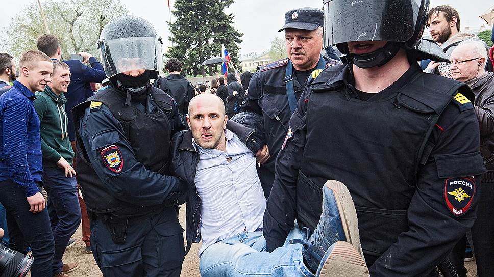 Как прошла несогласованная акция протеста в Санкт-Петербурге