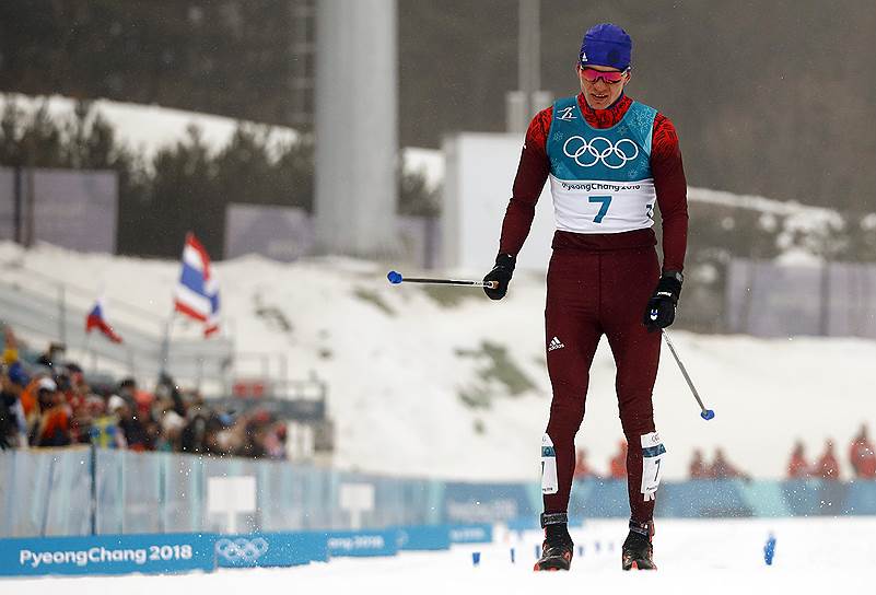 Российский лыжник Александр Большунов