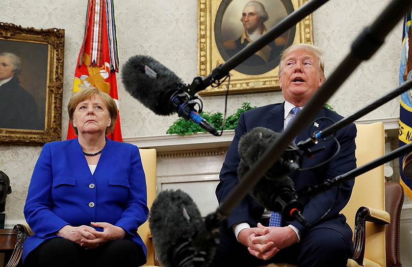 Канцлер Германии Ангела Меркель и президент США Дональд Трамп