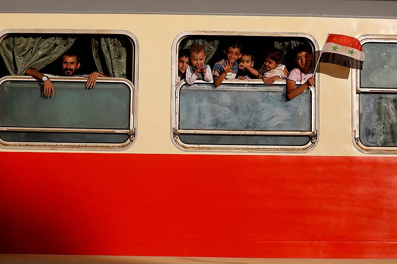 Дамаск, Сирия. Пассажиры поезда
