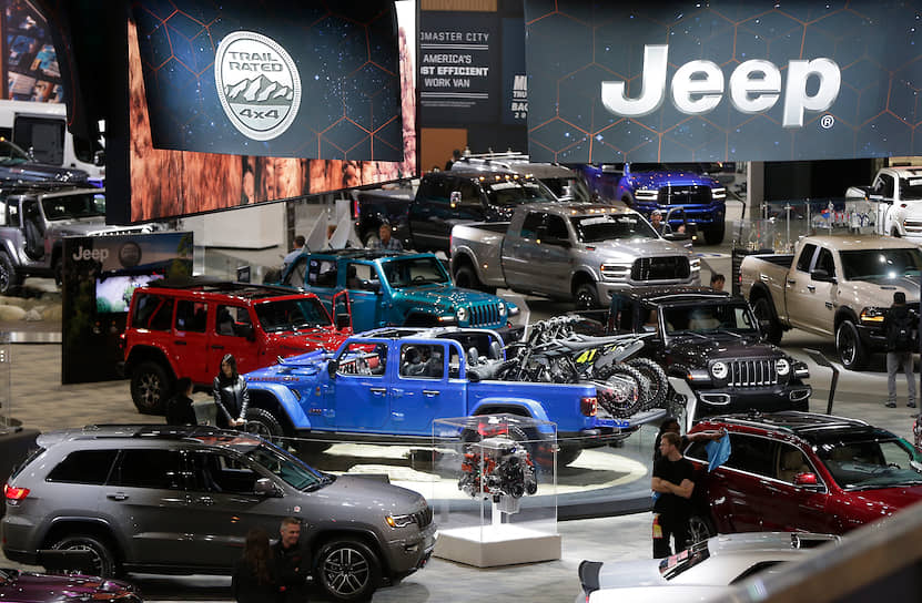 Стенд компании Jeep в автосалоне в Лос-Анжелесе