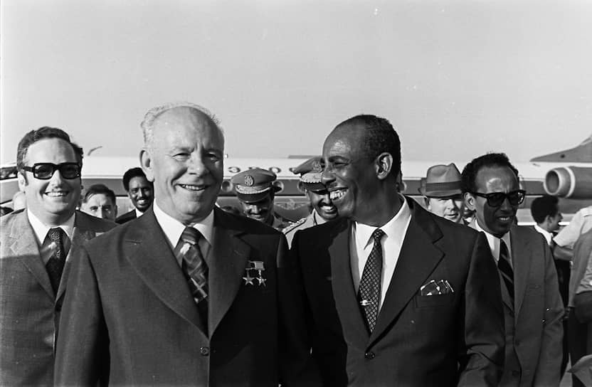 Сомалийский лидер Сиад Барре и дважды герой Социалистического Труда, кавалер Ордена Звезды Сомали Николай Подгорный встречались и в Москве, и в Могадишо