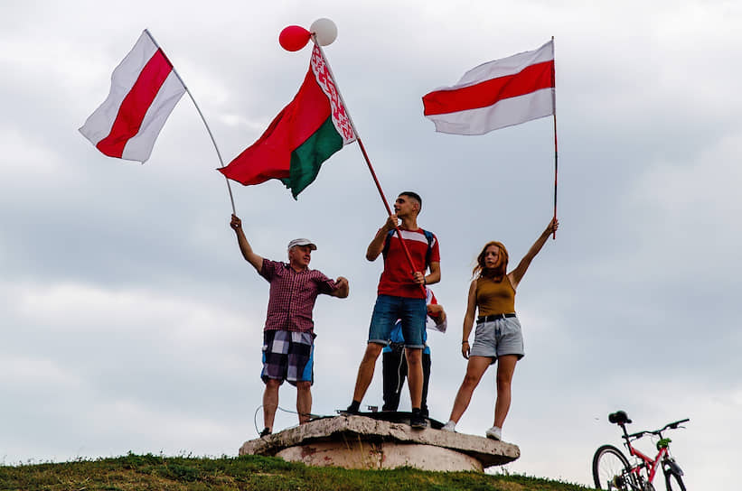 Акция протеста сторонников оппозиции «Марш за новую Беларусь» в Бобруйске