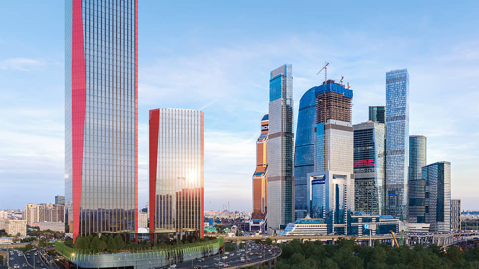 Строящийся деловой кластер iCity в «Москва-Сити»
