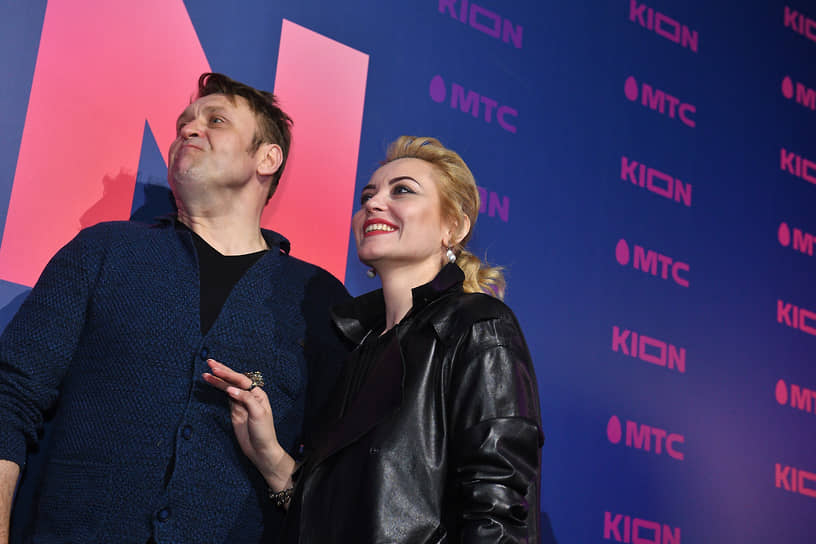 Актеры Николай Шрайбер и Юлия Бедарева на презентации онлайн-кинотеатра Kion от компании «МТС Медиа»