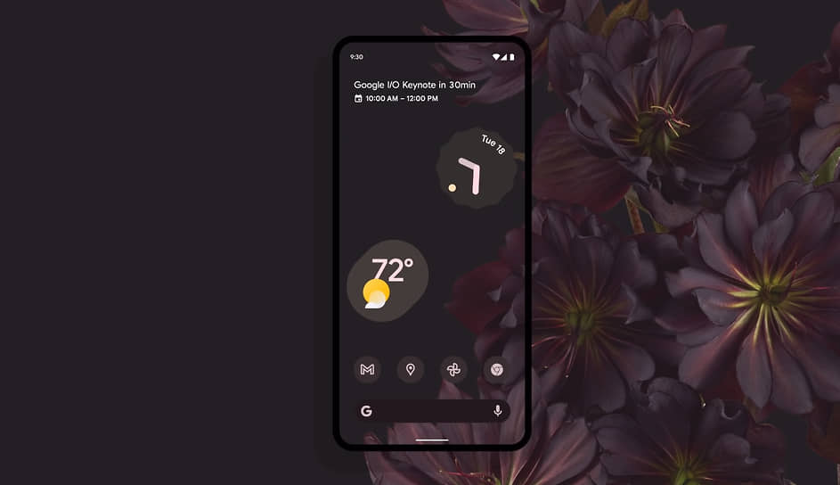 Фото из презентации бета-версии операционной системы Android 12