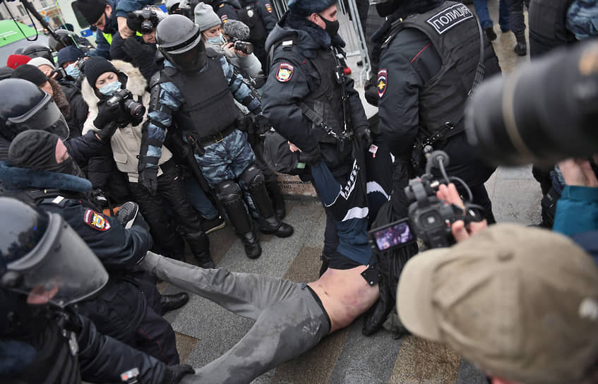 Митинг в поддержку политика Алексея Навального 23 января