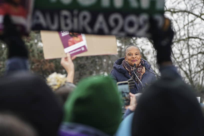 Кристиан Тобира на предвыборном митинге в Лионе