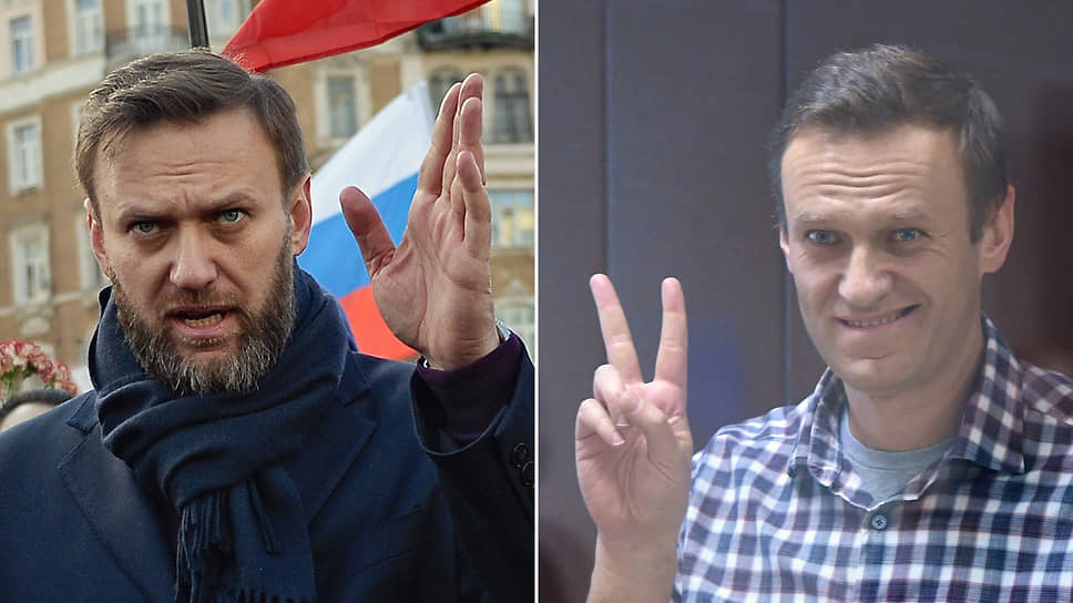 «С ностальгией вспоминаю о бороде. С ней, наверное, было бы теплее»,— написал в ноябре 2017 года у себя в соцсетях оппозиционер &lt;b>Алексей Навальный&lt;/b>&lt;br>На фото слева — февраль 2016-го, справа — февраль 2021 года
