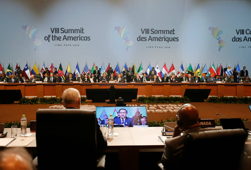 Лидеры стран Зпаадного полушария на Саммите Америк в 2018 году