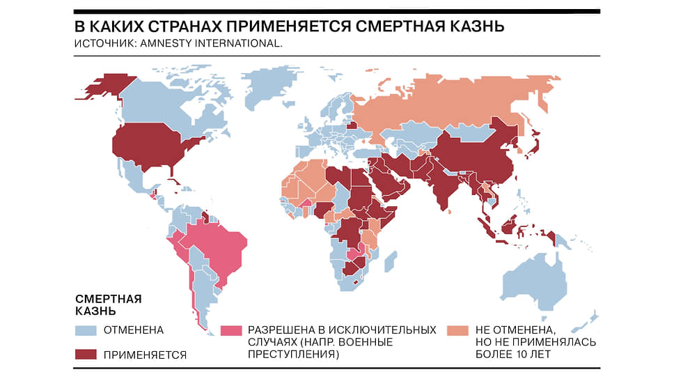 В каких странах применяется смертная казнь