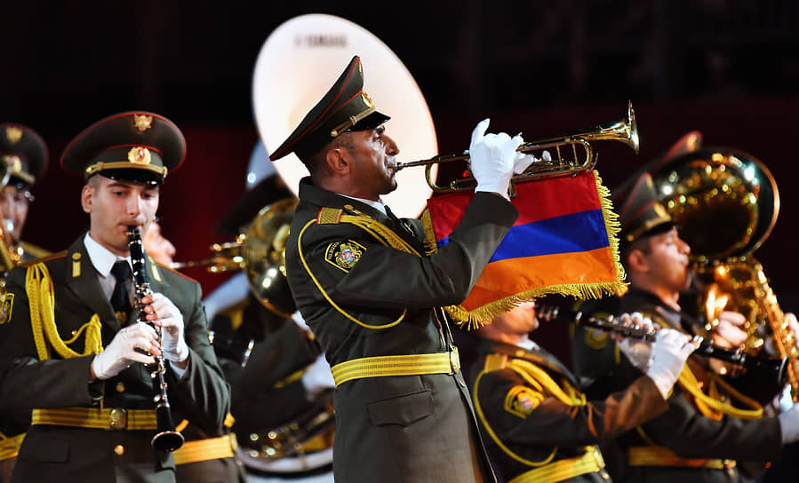Военнослужащие оркестра главного штаба вооруженных сил Армении