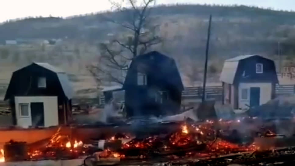 Последствия пожара в Ольхонском районе