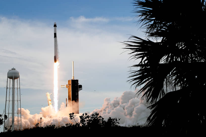 Старт ракеты-носителя Falcon 9, доставившей к Международной космической станции корабль Crew Dragon с четырьмя астронавтами на борту (21 мая 2023 года)