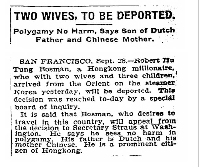 Сообщение The New York Times о депортации Роберта Хотуна с женами и детьми из США