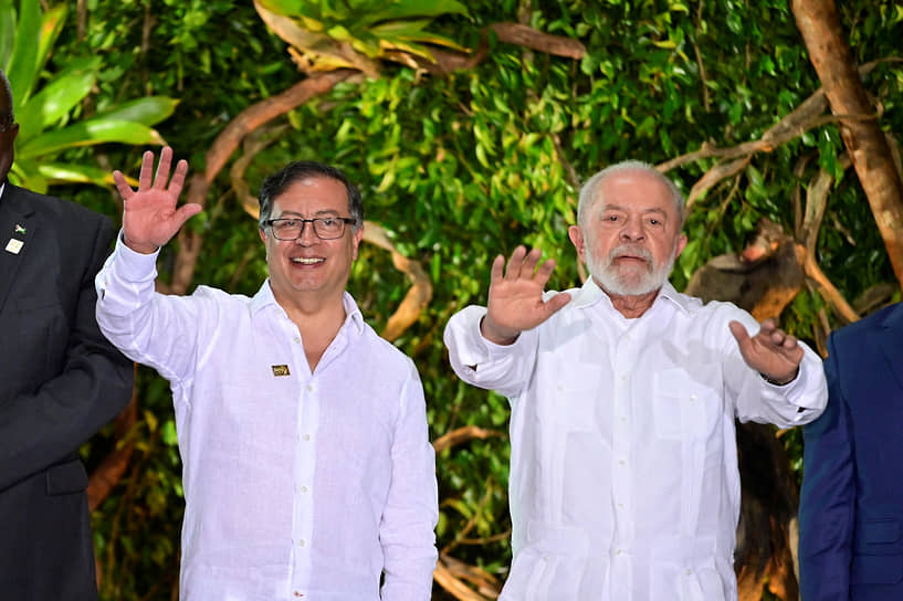 Одним из самых ярких заявлений на саммите отметился президент Колумбии Густаво Петро (слева)