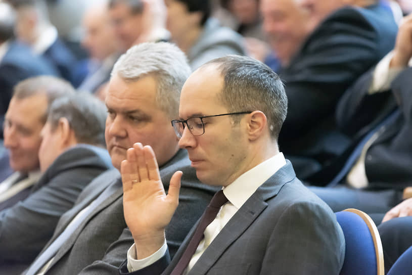 Экс-заместитель губернатора Белгородской области Евгений Глаголев (справа), февраль 2020 года