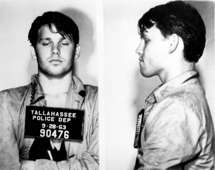 Первый магшот (фотография под арестом) Джима Моррисона. Сентябрь 1963 года