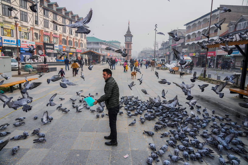 Главный рынок Сринагара, столицы Кашмира