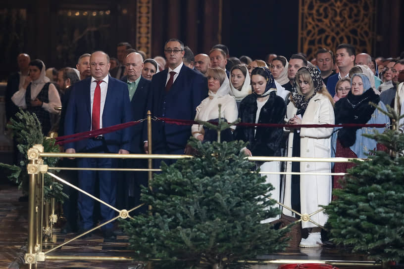 Москва. Рождественская служба в храме Христа Спасителя